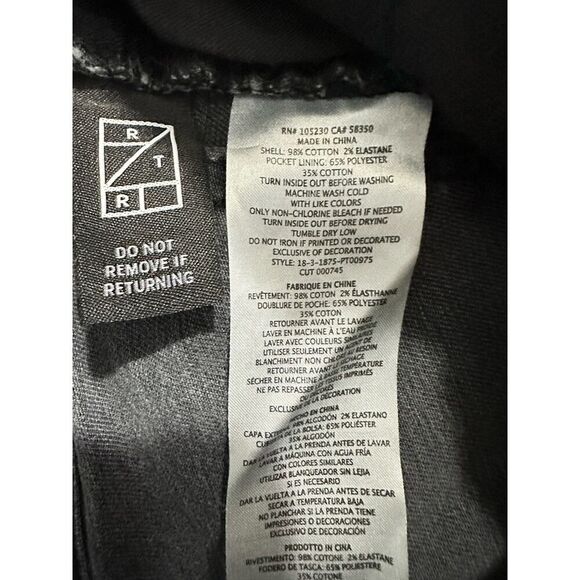 Joie Washed Onyx Pereh Jeans Women's 27 Faded Black Cotton Straight Studded RTR - Picture 6 of 10